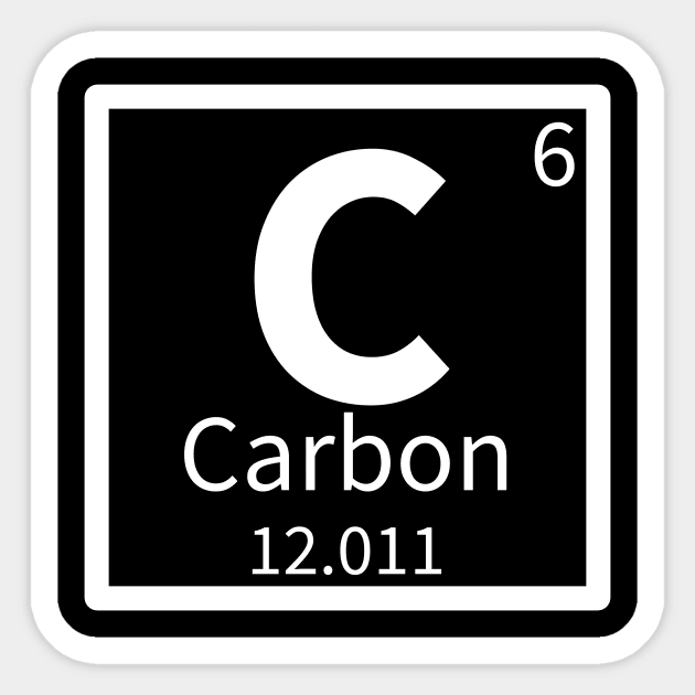 Carbon — Periodic Table Element 6 Sticker by periodicimprints